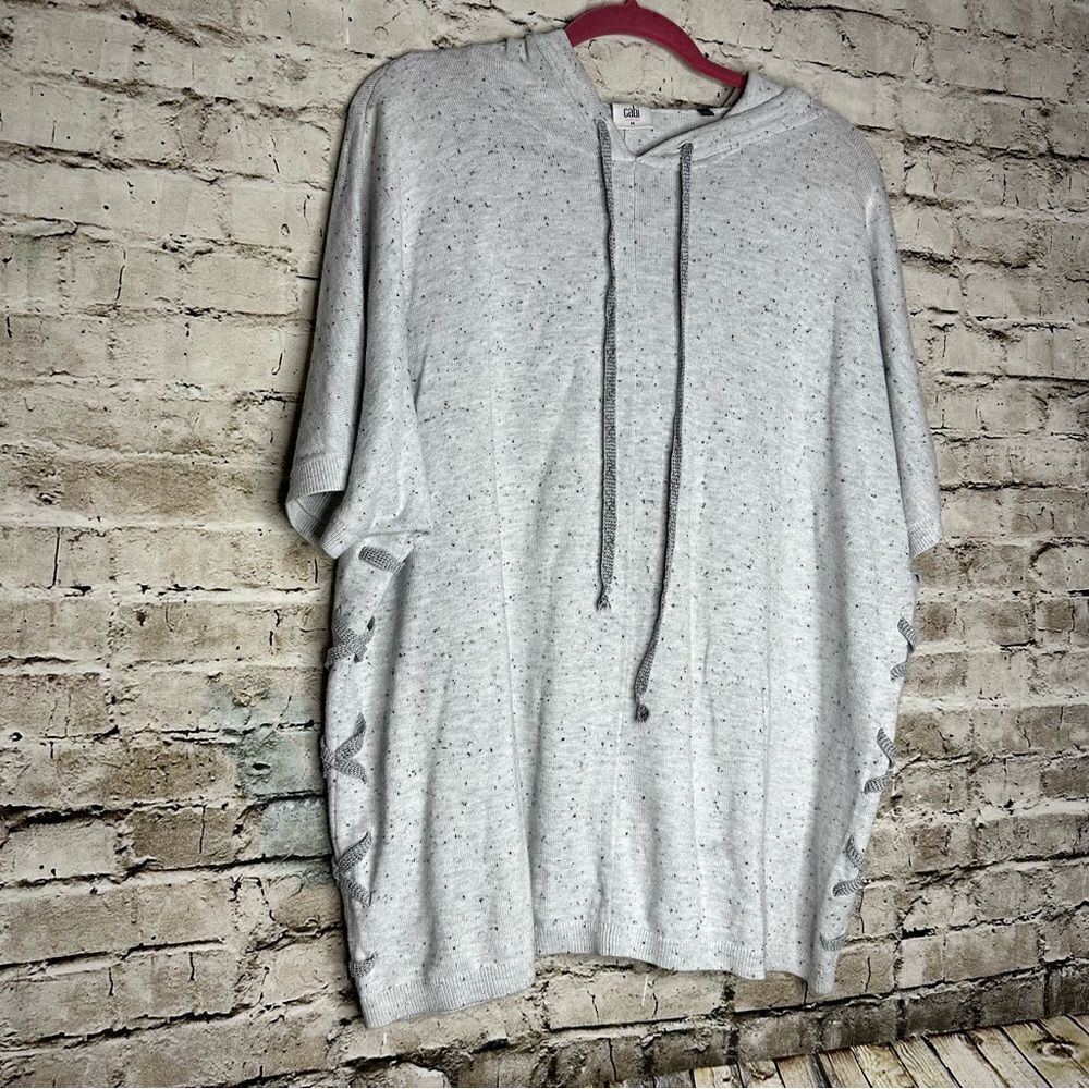 CAbi Light Gray Hooded Poncho